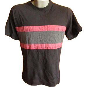 90's Nerd M Vintage Smash Mens Crewneck T-Shirt W/ Red & Gray Stripes
